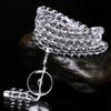 Pulsera de cristal blanco natural de 108 cuentas, pulsera de rosario para hombres y mujeres, suministro al por mayor de puesto de cristal del Mar de China Oriental