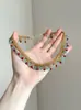 "Rio Estelar e Luz da Lua" Colar Vintage Estilo Francês com Diamantes Cintilantes em Múltiplas Camadas, Corrente de Clavícula Luxuosa Estilo Palaciano Resistente para Banquete