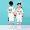 Traje de Baloncesto Infantil Niños y Niñas Estampado Número Jardín de Infancia Estudiantes de Primaria China No.23 Manga Corta Jersey de Competición