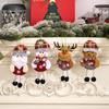 Adornos navideños Pequeño colgante Árbol de Navidad Colgante de tela Muñeco de alce anciano Pequeña ventana colgante Pequeño colgante