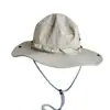 Sombrero de Senderismo de Secado Rápido para Protección Solar al Aire Libre para Hombres y Mujeres en Verano Sombrero de Pescador Simple para Senderismo y Camping Sombrero de Tela con Protección Solar y Sombrilla