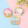 Broche Sanrio Sweet Afternoon Gui Dog melody kulomi lindo caricatura insignia de metal accesorios para hombres y mujeres