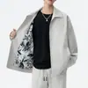 Chaqueta de Estilo Nuevo Transfronteriza para Hombre, Lujo Ligero de Gama Alta con Solapa, Chaqueta Casual Holgada de Talla Grande para Hombre