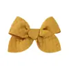 Pinzas para el Cabello de Lazo de Venta Caliente Transfronterizas para Niños Hechas a Mano Tela Jacquard de Color Sólido Accesorios para el Cabello Pinza Completa 3505