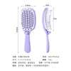 Peine Plegable Autolimpiante, Peine de Costillas Huecas, Peine Portátil Alisador de Cabello, Peine de Agujas Suaves para Estilismo de Coronilla Alta, Peine para el Cabello con Limpieza de un Solo Toque