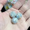 Bola de diamante incrustada con cuentas de cristal de pedrería, cuentas con agujero, cuentas espaciadoras, hechas a mano, material para colgante de pulsera de mano, accesorios de joyería DIY al por mayor