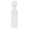 Do2523-25 Novo Estilo de Verão Estilo Coreano Sexy Pura Luxúria Sexy Multi-Uso Decote V Vestido Regata Slim