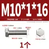 Tornillo Hexagonal Externo de Rosca Fina de Acero Inoxidable 304 M6M8M10M12M14M16M18M20*1/1.25/1.5