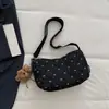Bolso de Mezclilla Bordado para Mujer 2026 Otoño e Invierno Nuevo Estilo Coreano de Moda Nicho Casual para el Trabajo Versátil Bolso de Hombro Cruzado