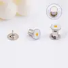 Gemelos de botón sin tachuelas de fondo plano, desmontables, ajustables, para bolso, sombrero, botón de metal universal, artefacto multifuncional