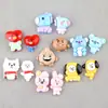 Accesorios de Resina de Oso y Conejo de Dibujos Animados Decoración para Funda de Teléfono con Pegamento de Crema, Imán para Refrigerador, Colgante para Pasador