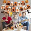 Nuevo Set de Cumpleaños Temático de Baloncesto Decoración de Ambiente Accesorios Decoración para Fiesta de Cumpleaños Banderines Adornos para Pastel