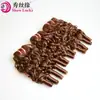 Xuchang Perucas Mianmar Trama de Cabelo Humano Liso Marrom Cabelo Remy Fechamento Cacheado Birmanês