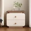 Armário Pequeno de Cabeceira Estilo Creme Sem Instalação Simples Moderno para Casa Novo Estilo Armário de Armazenamento para Quarto Mesa de Cabeceira