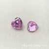 Zircón en Forma de Corazón, Zircón Cortado Flor de Hielo en Forma de Corazón, Pedrería para Uñas Diy, Anillo con Base Puntiaguda de Corazón Durazno, Circonita Cúbica al por Mayor