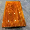 Mesa de Chá Okan de Madeira Maciça Placa Grande Estilo Chinês Mesa e Cadeira de Escritório para Chefe Combinação de Troncos