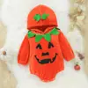 Macacão Longo Halloween Diabo Abóbora Estilo Europeu e Americano Harem Infantil Exclusivo Transfronteiriço Estilo Feriado Macacão de Engatinhar