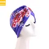 Nuevo Color Impreso Bloque de Color Rayas Sombrero Indio Popular Europeo y Americano Sombrero Turbante Sombrero Baotou