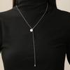 Collar de Cadena Geométrica Ajustable de Tirón Largo Sentido Avanzado del Diseño Nicho Simple Versátil Cadena para Clavícula