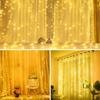 Controle remoto USB 8 Modo 3*3 m 300LED linha de cobre luzes de cortina luzes de Natal luzes de feriado ao ar livre luzes decorativas