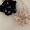 Tocados con delicados anillos florales para el cabello, color crema francés, lazos elásticos para el cabello, accesorios para cabello corto, cuerda para el cabello enrollada en la parte posterior de la cabeza, Corea
