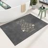 Alfombrilla absorbente de diatomeas para cocina, baño, puerta, secado rápido, antideslizante
