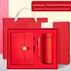 Conjunto de Caixa de Presente para Caderno Personalizável com Logotipo Imprimível Presente Comemorativo para Empresas Caderno USB Diário