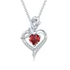 Deseo Transfronterizo Moda Europea y Americana para Mujer Flor de Rosa Corazón con Forma de Diamante Collar Colgante Regalo del Día de la Madre Joyería