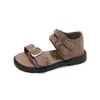 Sandálias Romanas para Meninas 2026 para Comércio Exterior, Sandálias Abertas da Moda de Verão para Crianças, Sapatos Casuais Versáteis de Bico Quadrado para Meninas