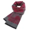 Lenço xadrez cinza preto masculino negócios casual quente Cachecol masculino cashmere jacquard lenço fábrica atacado