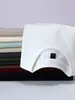 Camiseta de Manga Corta con Cuello Redondo de Algodón de Fibra Larga Solona para Hombre, Color Sólido Minimalista Versátil Holgada Transpirable Antibacteriana Hombro Normal