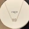 Transmisión en Vivo de Fábrica Dropshipping Collar de Casco de Caballo Fred Oro Rosa Completo Diamante Pulsera de Casco de Caballo Forma de 8 Oro V Versión Alta