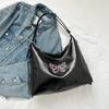 Mochila Feminina Casual Soft Face de Grande Capacidade 2024 Nova Chegada Mochila Elegante Bordada Borboleta Multi-Ombro Balde Bolsa