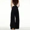 Jeans de Cintura Alta Invertido com Senso de Design Feminino Nova Moda Primavera Estilo Western Solto Lavado Desgastado Perna Larga Calças Tendência