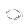 Pulsera de costura de mariposa azul femenina nicho avanzado ins estilo frío dulce personalidad fresca temperamento joyería