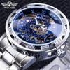 T-WINNER Winner Nuevo Reloj de Hombre Moda Casual Hueco Pedrería Reloj Mecánico Manual para Hombre