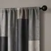 Cortinas de Estampado Digital Geométrico Más Vendidas Transfronterizas Decoración Sencilla de Bloques de Cuadrícula Cortinas Opacas SHIEN En Stock Dropshipping