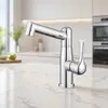 Grifo para Lavabo de Acero Inoxidable al por Mayor Transfronterizo, Grifo Espesor para Encimera, Grifo Giratorio de Agua Fría y Caliente para Lavabo Doméstico de Proyecto de Exportación