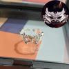 Anillo Clásico de Anime Digital para Bebé Tiranosaurio Rex Espada Acero Garuru Plata Tailandesa Anillo de Pareja para Niños y Niñas Venta al por Mayor