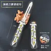 Juego Animación Monde Zuma 22cm Bomba Salto Cuchillo Molde Aleación de Zinc Artesanías Lata Borde No Abrible Juguete Decoración