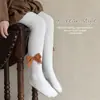 Medias con Lazo Estilo Coreano para Niñas Primavera y Otoño Algodón Peinado Doble Aguja Canalé Ropa Interior Básica para Bebé con Pies Medias para Niños