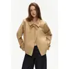 Gabardina Corta JOMI STUDIO con Elegantes Correas de Lazo, Chaqueta Caqui para Mujer