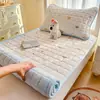 Ropa de cama de algodón con estampado de leche AB de doble cara, juego de cuatro piezas para madre y bebé, grueso para otoño e invierno, funda nórdica de doble cara, sábana, cama individual