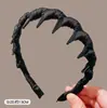 Faixa de Cabelo Ondulada de Cano Alto para Mulheres 2026 Novo Modelo Presilha de Cabelo Dentada Antiderrapante para Uso Diário Faixa de Cabelo Headband Acessório de Cabelo