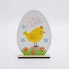 Manualidades de Madera para Fiestas de Pascua Transfronterizas Adornos Creativos Decoración para el Hogar Europea y Americana Adornos de Madera de Pollo y Huevo