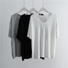 Camiseta de Modal de Cuello en V y Manga Corta para Mujer Verano 2023 Nueva Básica Versátil Suelta Talla Grande Casual Top Camiseta para Usar Debajo