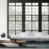 2025 Papel Tapiz de Paisaje 3D con Ventana Simulada Nostálgica Estilo Europeo Mural de Pared de Fondo Retro Americano Fuera de la Ventana
