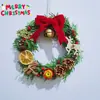 Kit de Manualidades Navideñas Estilo Rústico Americano, incluye materiales para hacer coronas, adecuado para jardines de infancia, floristerías y decoraciones de puertas interiores