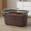 Caixa de armazenamento de plástico transparente lanches domésticos caixa de acabamento de brinquedos caixa de armazenamento preto dormitório à prova de poeira atacado
