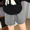 Shorts de Lã de Cordeiro Tendência para Mulheres, Outono e Inverno de Cintura Alta Soltos Linha A Casuais Boot Shorts, Shorts Quentes de Pelúcia Macia para Camada Base
